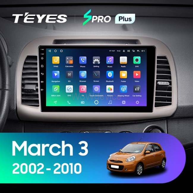 Штатная магнитола Teyes SPRO Plus 6/128 Nissan March 3 K12 (2002-2010)