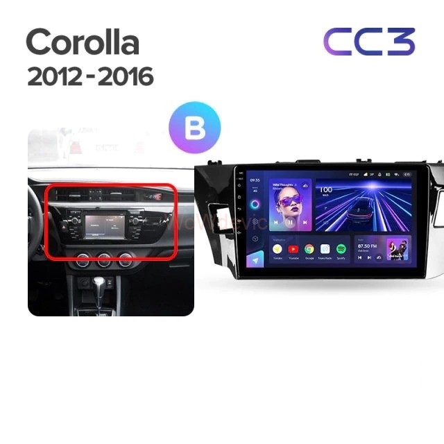 Штатная магнитола Teyes CC3 3/32 Toyota Corolla (2012-2016) Тип-A Штатная магнитола Teyes CC3 3/32 Toyota Corolla (2012-2016) Тип-A