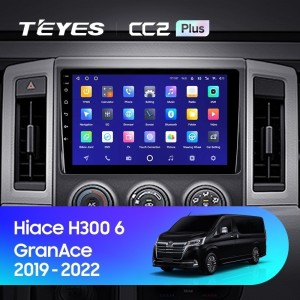 Штатная магнитола Teyes CC2 Plus 3/32 Toyota Hiace H300 VI (2019-2022) Тип-B
