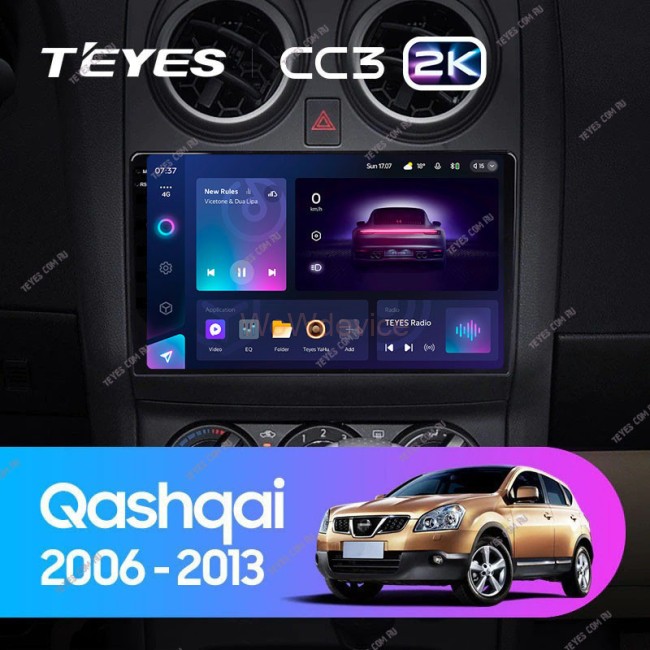 Штатная магнитола Teyes CC3 2K 360 6/128 Nissan Qashqai 1 J10 (2006-2013) F1
