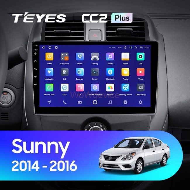 Штатная магнитола Teyes CC2 Plus 4/32 Nissan Sunny (2014-2016)