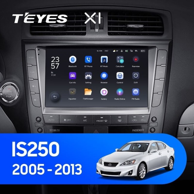 Штатная магнитола Teyes X1 4G 2/32 Lexus IS250 XE20 (2005-2013) (Hm) Тип-B