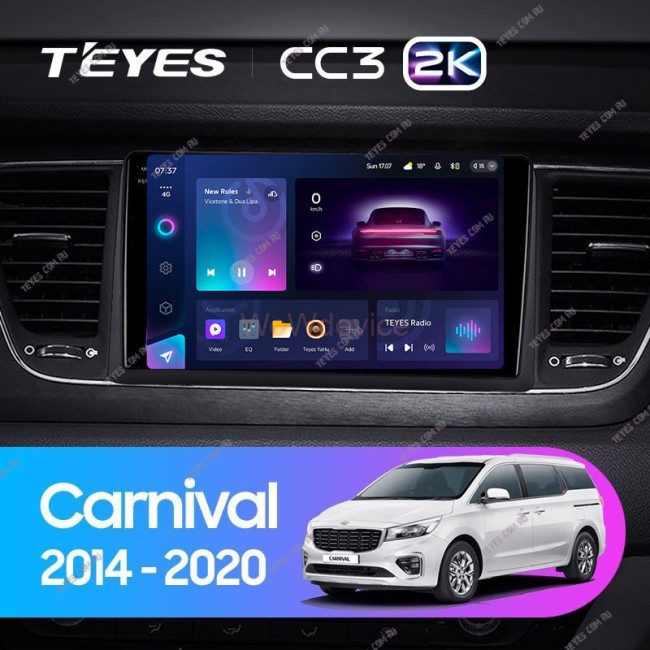 Штатная магнитола Teyes CC3 2K 360 6/128 Kia Carnival YP (2014-2020) Тип-В