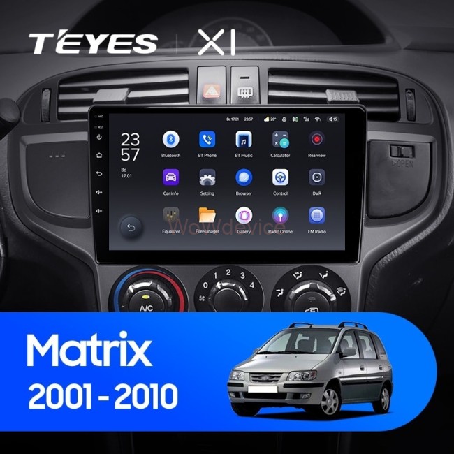 Штатная магнитола Teyes X1 4G 2/32 Hyundai Matrix (2001-2010)