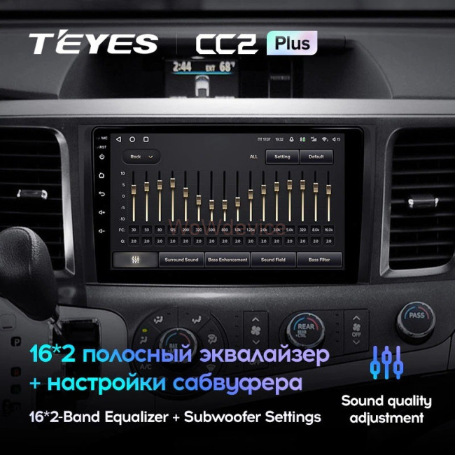 Штатная магнитола Teyes CC2 Plus 3/32 Toyota Sienna 3 XL30 (2010-2014) Штатная магнитола Teyes CC2 Plus 3/32 Toyota Sienna 3 XL30 (2010-2014)
