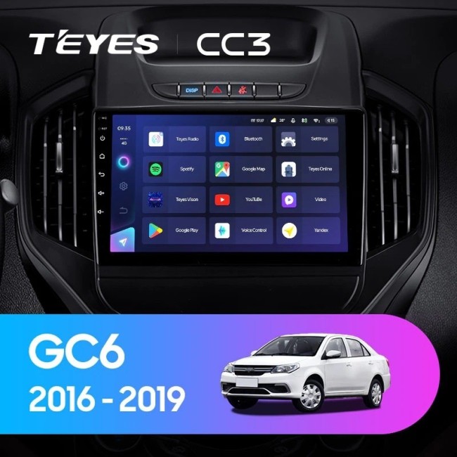 Штатная магнитола Teyes CC3 3/32 Geely GC6 (2016-2019)