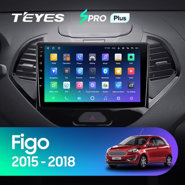 Штатная магнитола Teyes SPRO Plus 4/64 Ford Figo (2015-2018)