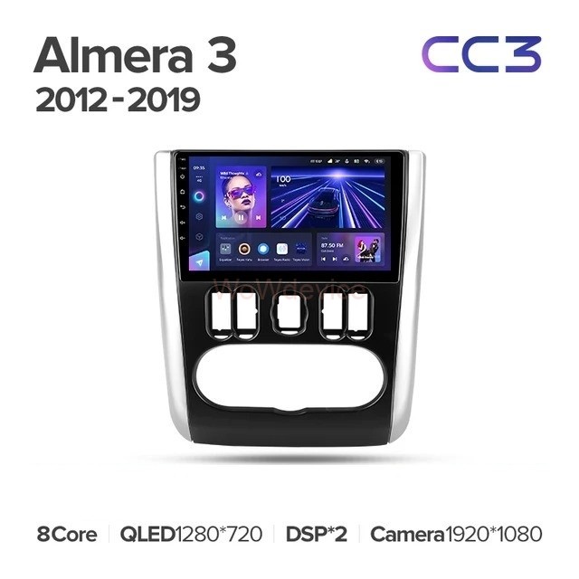 Штатная магнитола Teyes CC3 6/128 Nissan Almera 3 G15 (2012-2019) F2