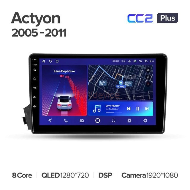 Штатная магнитола Teyes CC2 Plus 4/64 SsangYong Actyon C100 (2005-2011)