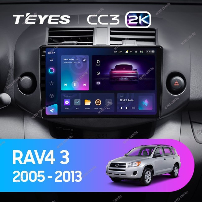 Штатная магнитола Teyes CC3 2K 360 6/128 Toyota RAV4 3 XA30 (2005-2013) 10"