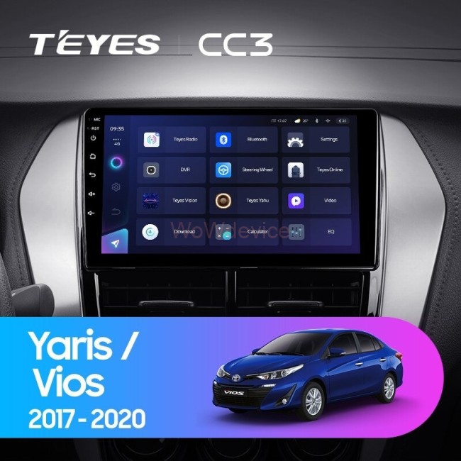 Штатная магнитола Teyes CC3L 4/32 Toyota Yaris (2017-2020) F1