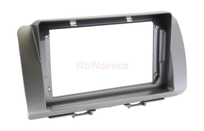 Рамка магнитолы 9.0" (цв.Серебро) для TOYOTA bB 2005-2016 / SUBARU Dex 2008-2013 / DAIHATSU Coo 2005-2013; Materia 2006-2011