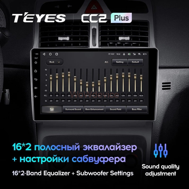 Штатная магнитола Teyes CC2L Plus 1/16 Peugeot 307 1 (2001-2008) Штатная магнитола Teyes CC2L Plus 1/16 Peugeot 307 1 (2001-2008)