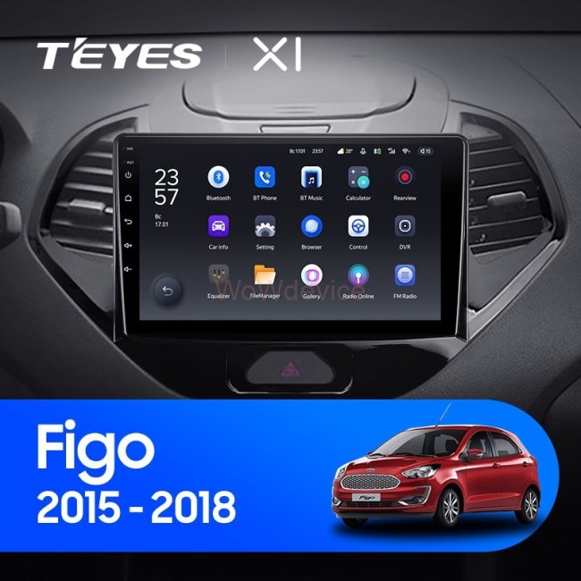 Штатная магнитола Teyes X1 4G 2/32 Ford Figo (2015-2018)
