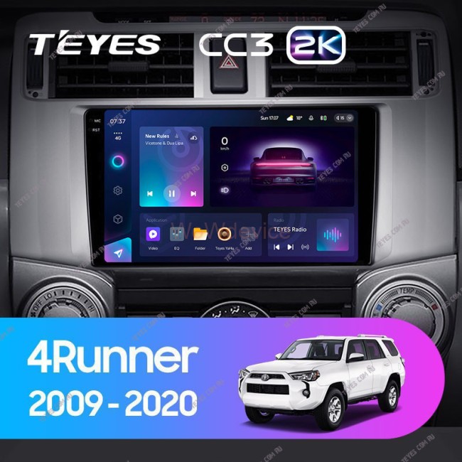 Штатная магнитола Teyes CC3 2K 360 6/128 Toyota 4Runner 5 N280 (2009-2020)