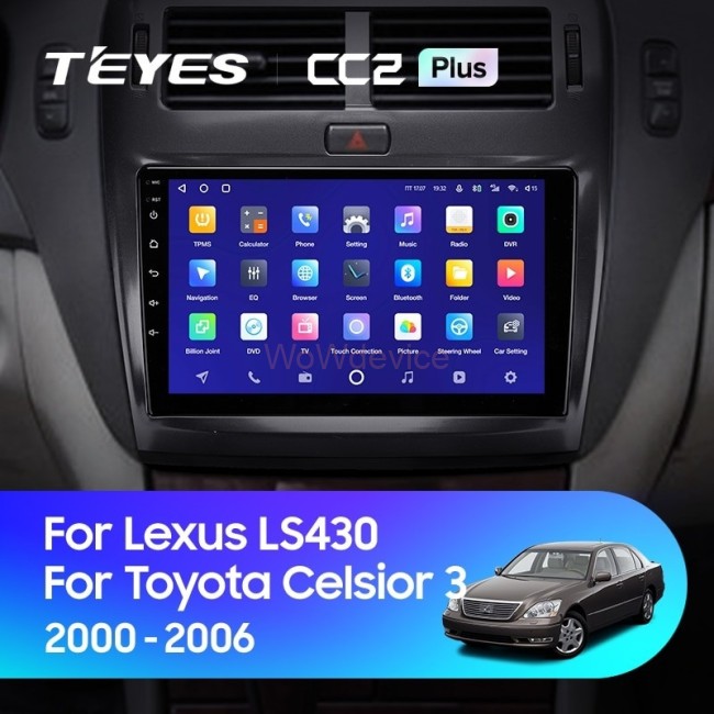 Штатная магнитола Teyes CC2 Plus 4/32 Lexus LS430 XF30 (2000-2006) F1
