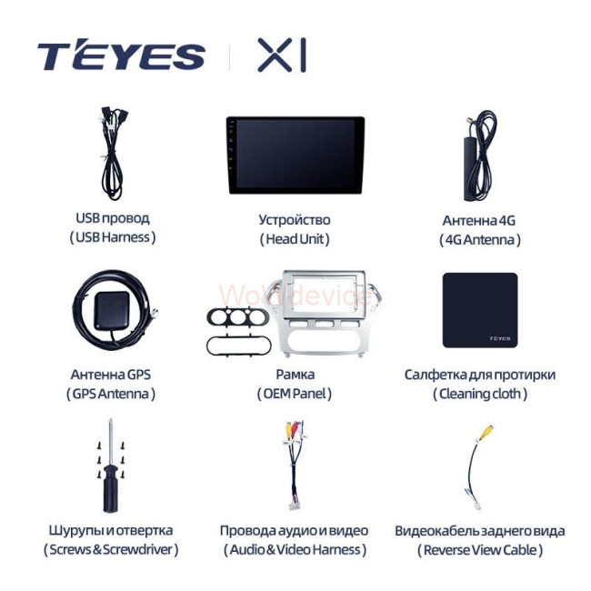 Штатная магнитола Teyes X1 4G 2/32 Ford Mondeo 4 (2006-2010)