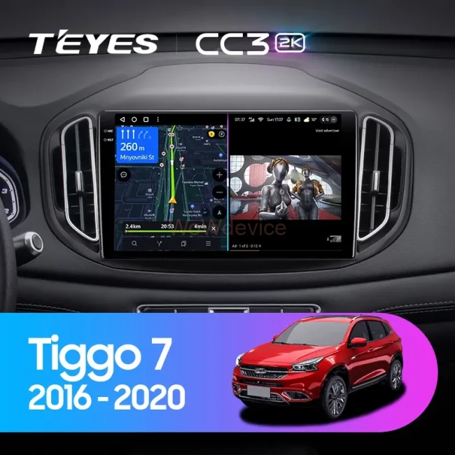 Штатная магнитола Teyes CC3 2K 360 6/128 Chery Tiggo 7 (2016-2020) F2