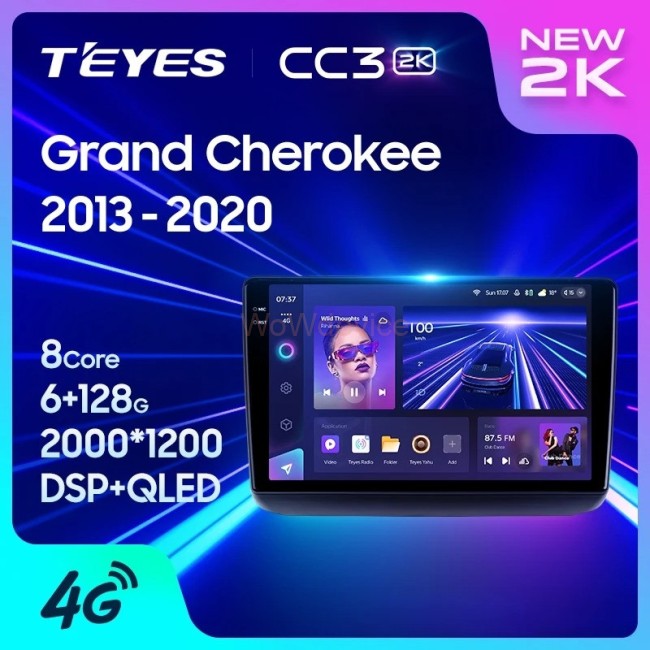 Штатная магнитола Teyes CC3 2K 4/32 Jeep Grand Cherokee WK2 (2013-2020) F2