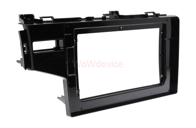 Рамка магнитолы 10.2" (цв.Глянцевый Черный) для HONDA Fit, Jazz 2013-2020 Левый руль / без SRS