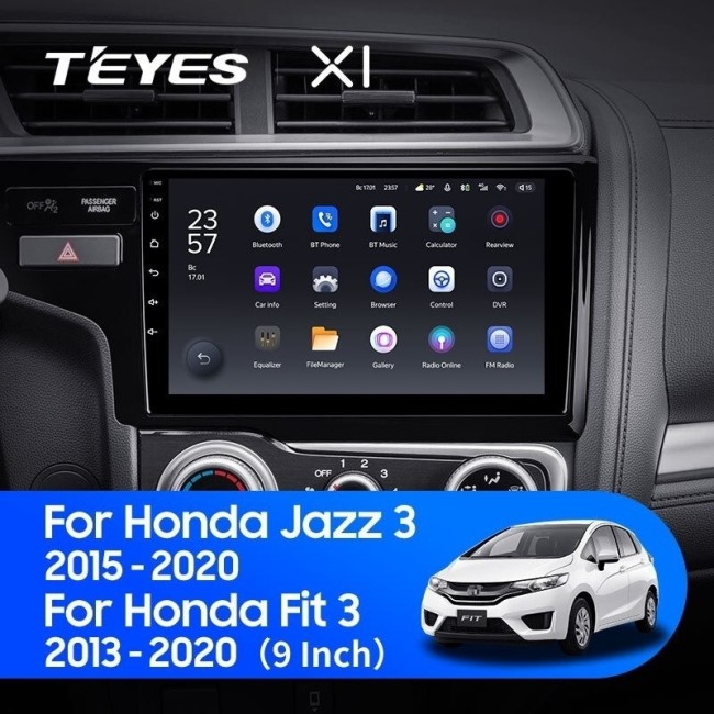 Штатная магнитола Teyes X1 4G 2/32 Fit 3 GP GK (2013-2020) Тип-А