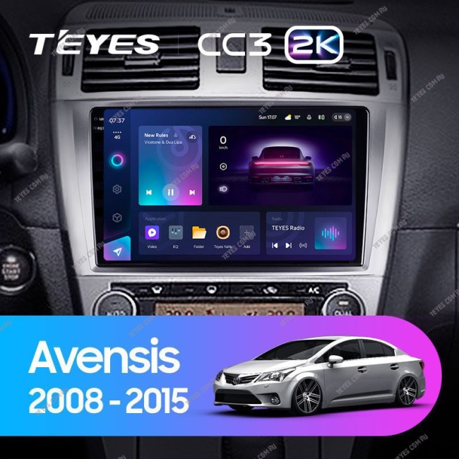 Штатная магнитола Teyes CC3 2K 360 6/128 Toyota Avensis 3 (2008-2015)
