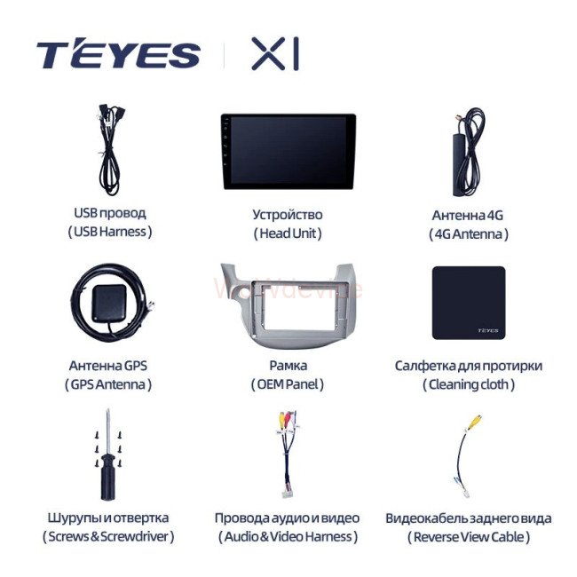 Штатная магнитола Teyes X1 4G 2/32 Honda Fit 2 GE (2007-2014) Штатная магнитола Teyes X1 4G 2/32 Honda Fit 2 GE (2007-2014)