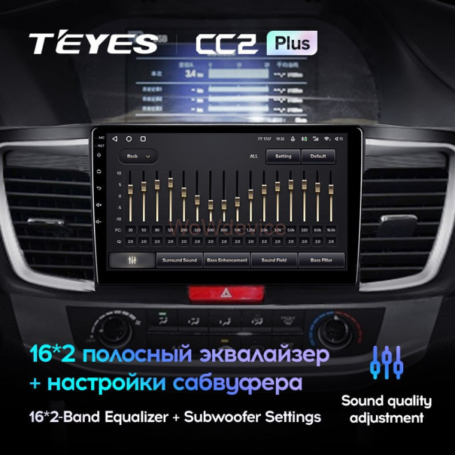 Штатная магнитола Teyes CC2 Plus 3/32 Honda Accord 9 CR (2012-2018)