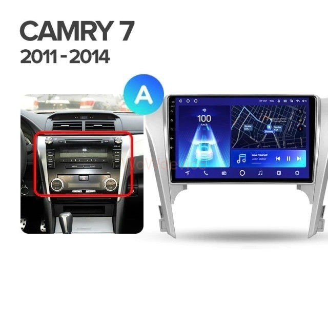 Штатная магнитола Teyes CC2 Plus 6/128 Toyota Camry 7 XV 50 55 (2011-2014) Тип-A
