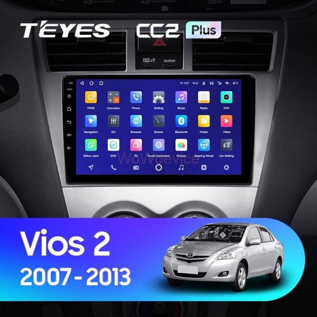 Штатная магнитола Teyes CC2 Plus 4/64 Toyota Vios 2 (2007-2013)
