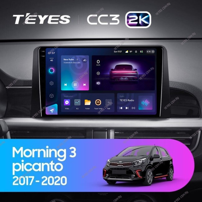 Штатная магнитола Teyes CC3 2K 4/64 Kia Picanto (2017-2020)