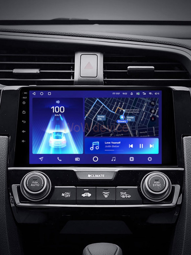 Штатная магнитола Teyes CC2 Plus 3/32 Honda Civic 10 FC FK (2015-2020)