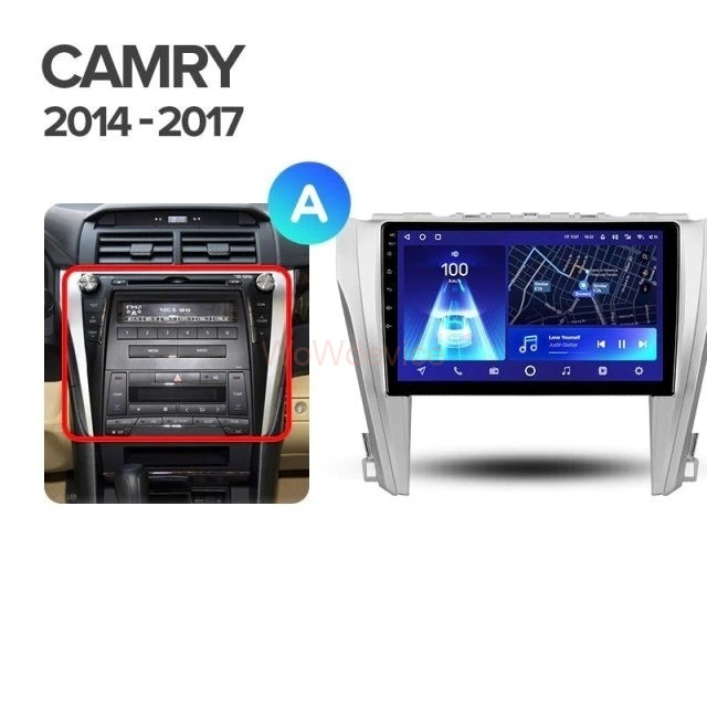 Штатная магнитола Teyes CC2 Plus 6/128 Toyota Camry 7 XV 50 55 (2014-2017) Тип-A