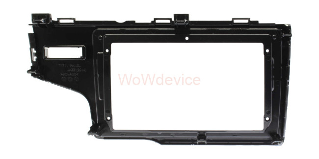 Рамка магнитолы 10.2" (цв.Глянцевый Черный) для HONDA Fit, Jazz 2013-2020 Правый руль / без SRS