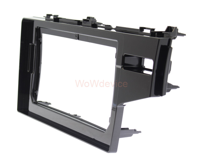 Рамка магнитолы 10.2" (цв.Глянцевый Черный) для HONDA Fit, Jazz 2013-2020 Правый руль / без SRS