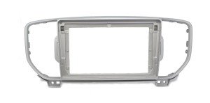 Рамка магнитолы 9.0" (цв.Серебро) для KIA Sportage (QL) 2015-2018; KX5 2016-2018