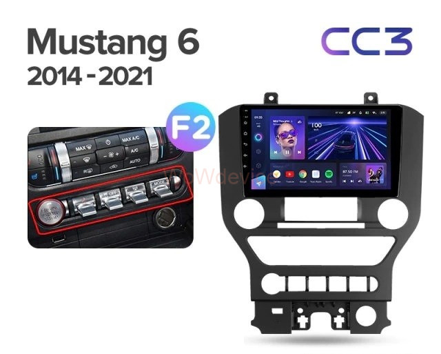Штатная магнитола Teyes CC3 4/64 Ford Mustang VI S550 (2014-2021) Тип В