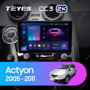 Штатная магнитола Teyes CC3 2K 3/32 SsangYong Actyon C100 (2005-2011)