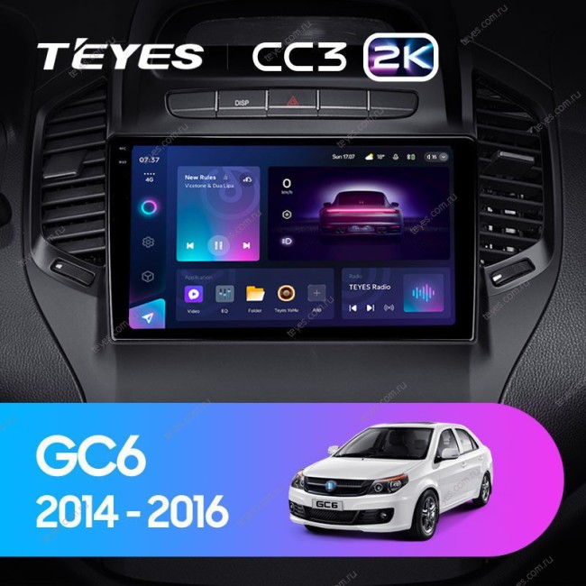 Штатная магнитола Teyes CC3 2K 4/64 Geely GC6 1 (2014-2016)