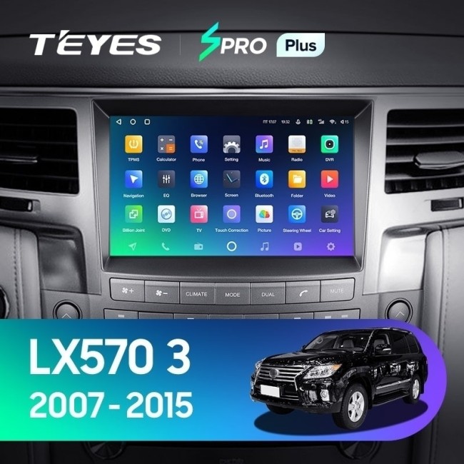 Штатная магнитола Teyes SPRO Plus 4/64 Lexus LX570 J200 3 (2007-2015) Тип-C