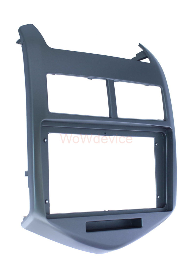 Рамка магнитолы 9.0" (цв.темно-серый) для CHEVROLET Aveo 2011-2019, Sonic 2011-2016 / HOLDEN Barina (TM) 2011-2016