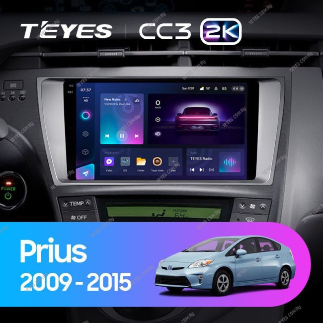 Штатная магнитола Teyes CC3 2K 360 6/128 Toyota Prius XW30 (2009-2015)