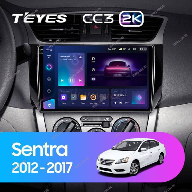 Штатная магнитола Teyes CC3 2K 360 6/128 Nissan Sentra B17 (2012-2017)