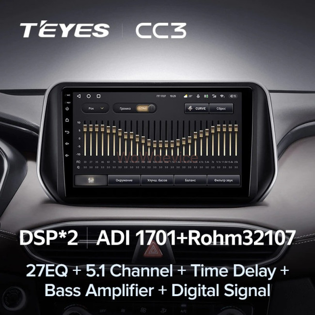 Штатная магнитола Teyes CC3 4/64 Hyundai Santa Fe 4 (2018-2020) Штатная магнитола Teyes CC3 4/64 Hyundai Santa Fe 4 (2018-2020)