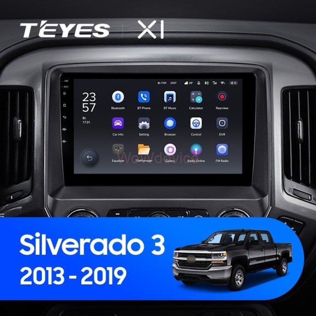Штатная магнитола Teyes X1 4G 2/32 Chevrolet Silverado 3 GMTK2 (2013-2019)