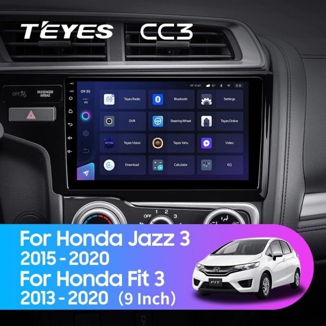 Штатная магнитола Teyes CC3 4/64 Fit 3 GP GK (2013-2020) Тип-В