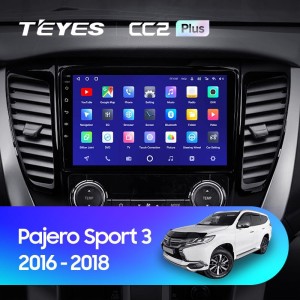 Штатная магнитола Teyes CC2 Plus 6/128 Mitsubishi Pajero Sport 3 (2016-2018)