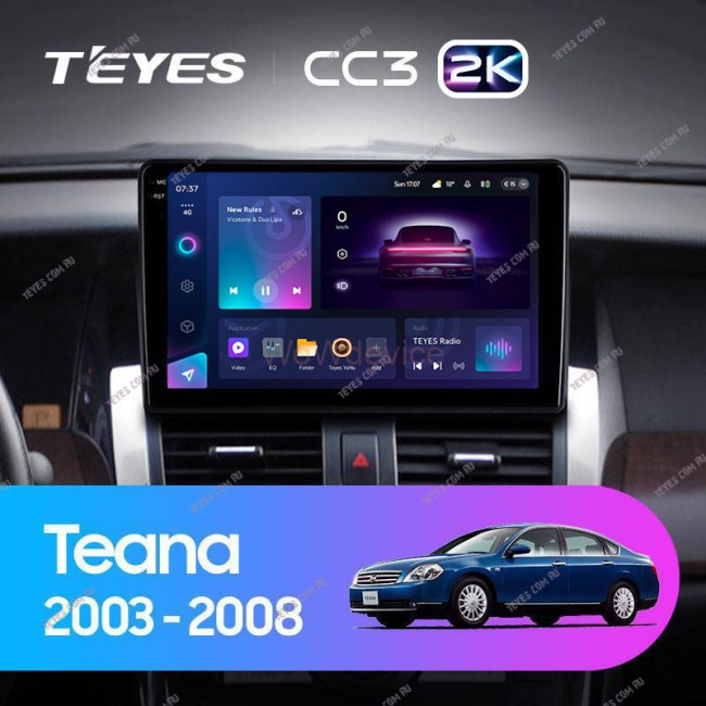 Штатная магнитола Teyes CC3 2K 360 6/128 Nissan Teana J31 (2003-2008)