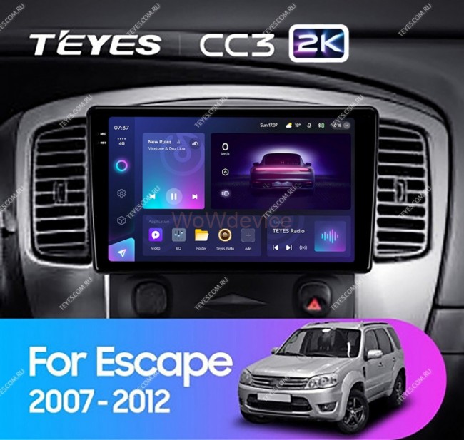 Штатная магнитола Teyes CC3 2K 360 6/128 Ford Escape (2007-2012)