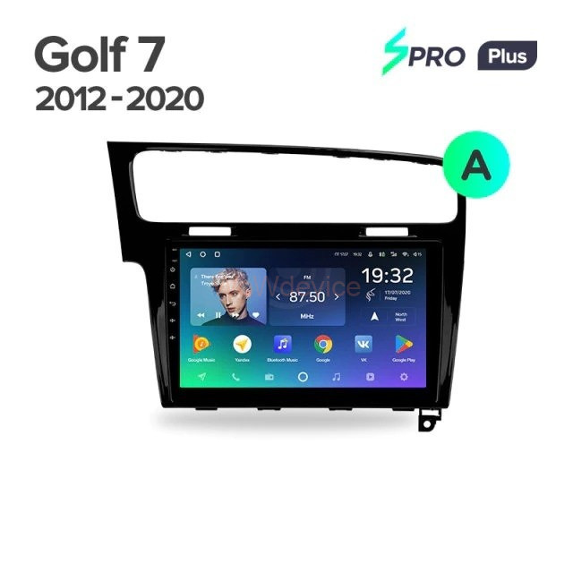 Штатная магнитола Teyes SPRO Plus 4/64 Volkswagen Golf 7 MK7 (2014-2018) Тип-A